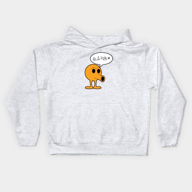 qbert retro Kids Hoodie by mighty corps studio